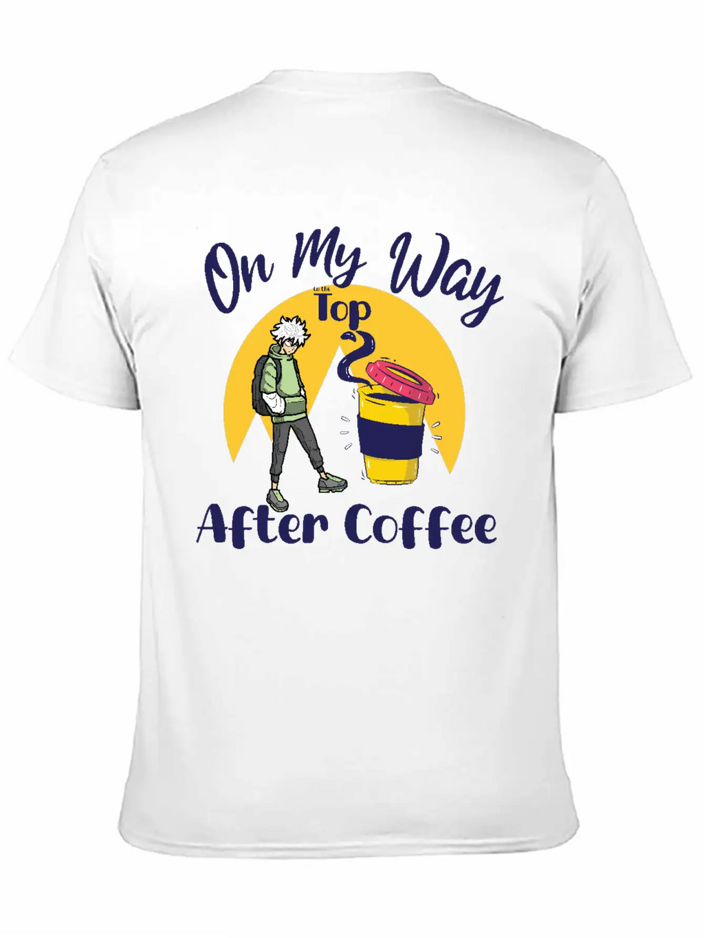 On My Way To The Top Anime Coffee Vibes Tee Essential Cotton Tee For Daily Outfits – Unisex Style