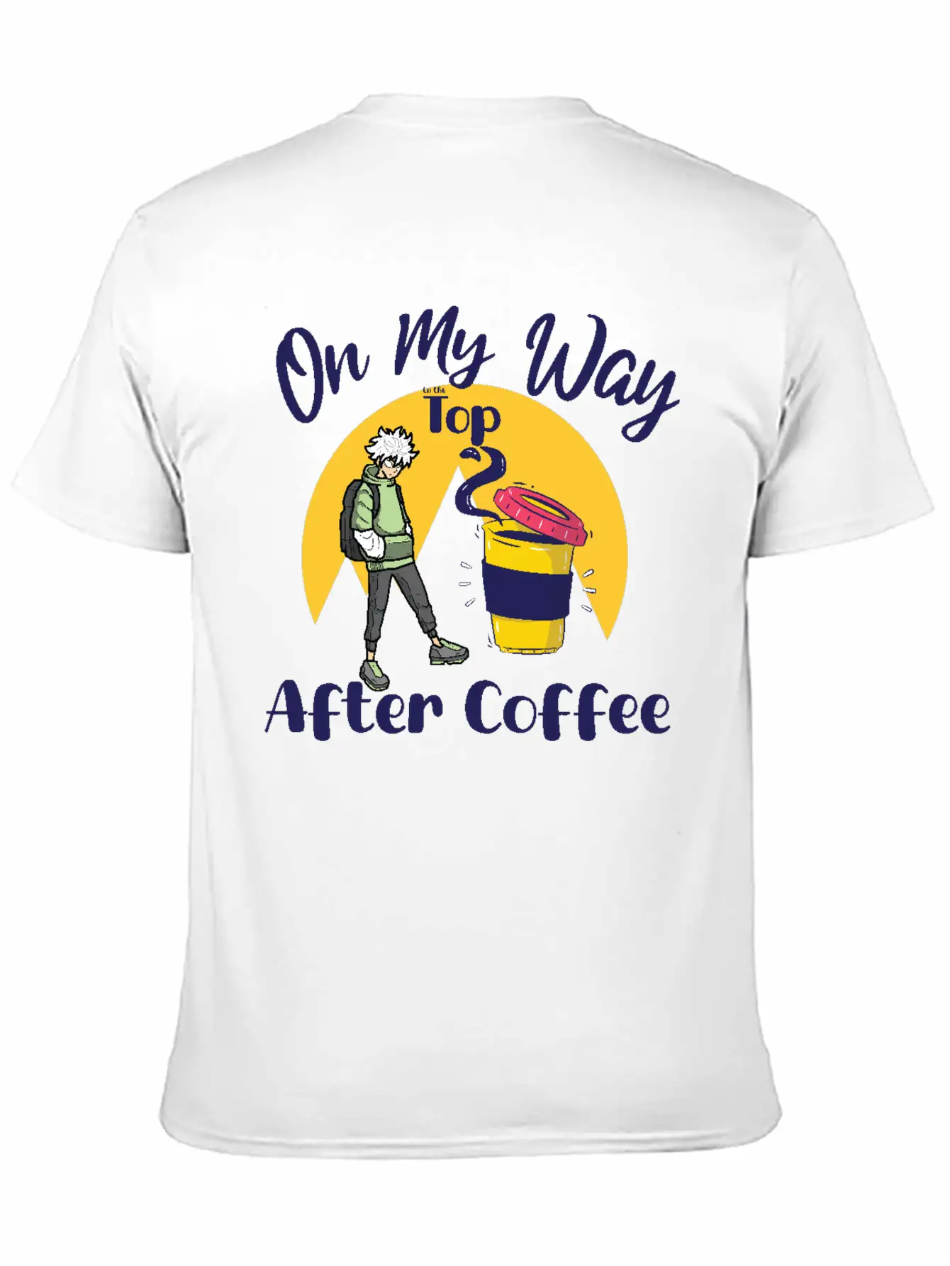 On My Way To The Top Anime Coffee Vibes Tee Essential Cotton Tee For Daily Outfits – Unisex Style