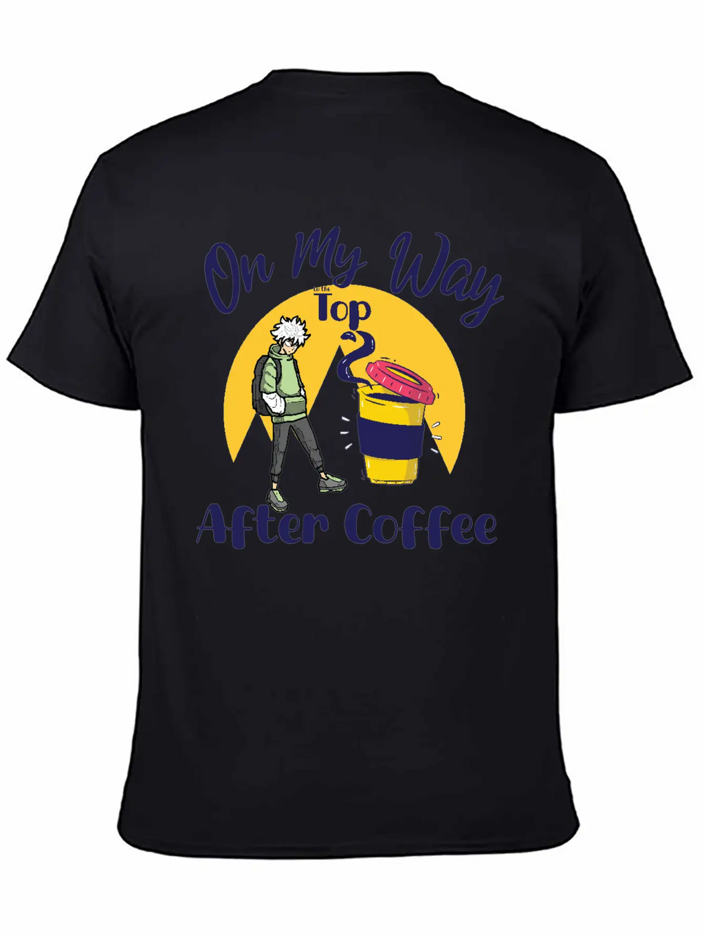 On My Way To The Top Anime Coffee Vibes Tee Essential Cotton Tee For Daily Outfits – Unisex Style
