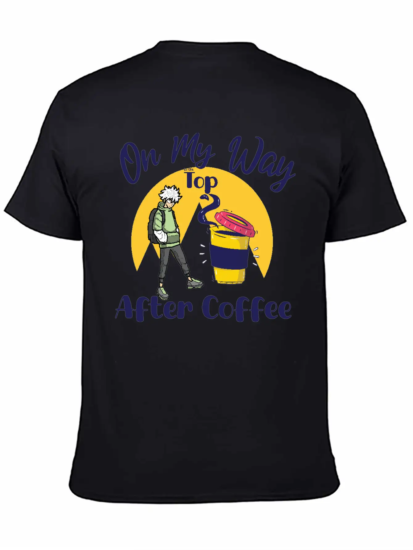 On My Way To The Top Anime Coffee Vibes Tee Essential Cotton Tee For Daily Outfits – Unisex Style