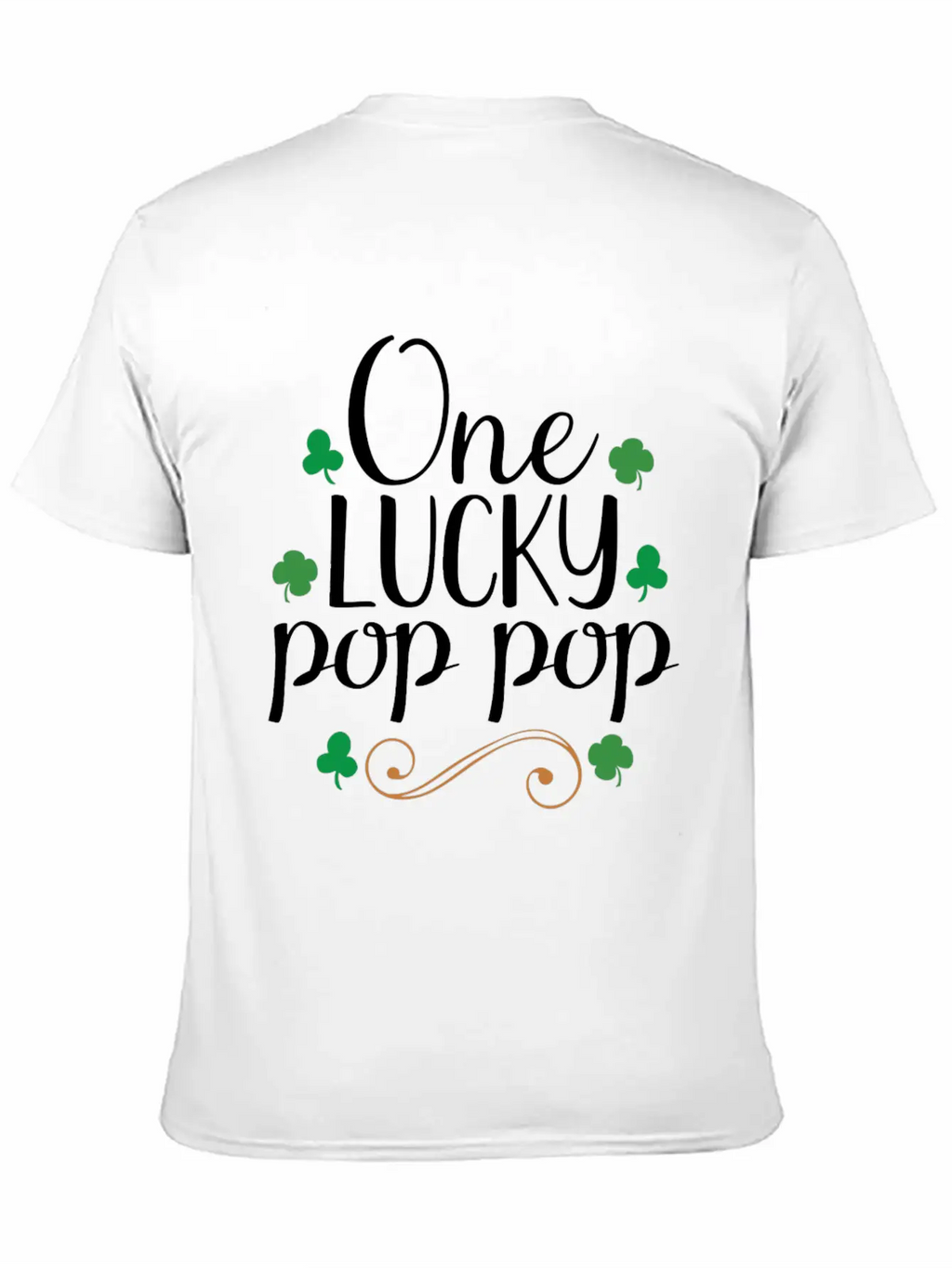 One Lucky Pop Pop Tshirt - Funny Papa St Patrick Stylish Everyday T-Shirt – Unisex Basic Cotton Tee