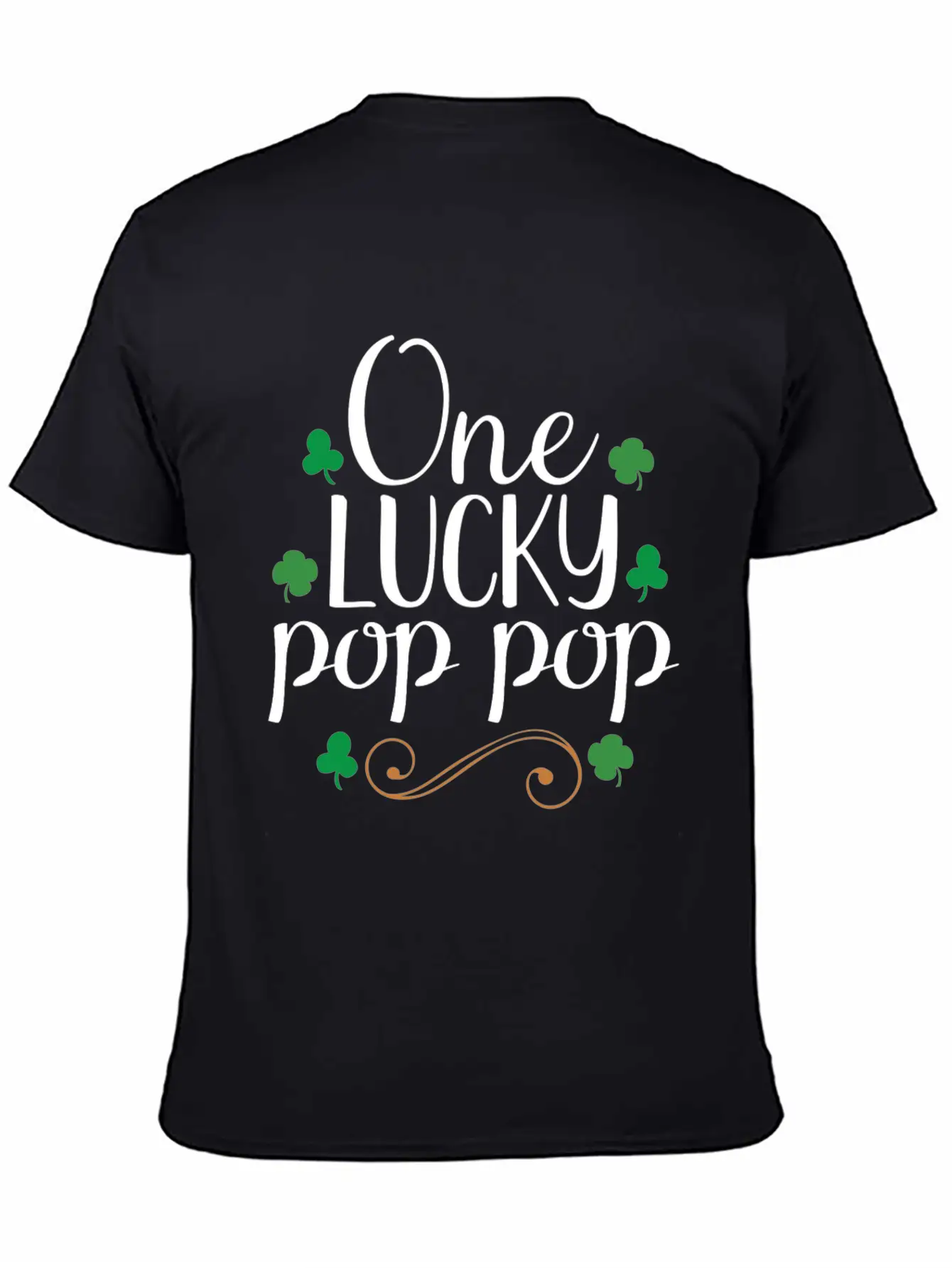One Lucky Pop Pop Tshirt - Funny Papa St Patrick Stylish Everyday T-Shirt – Unisex Basic Cotton Tee