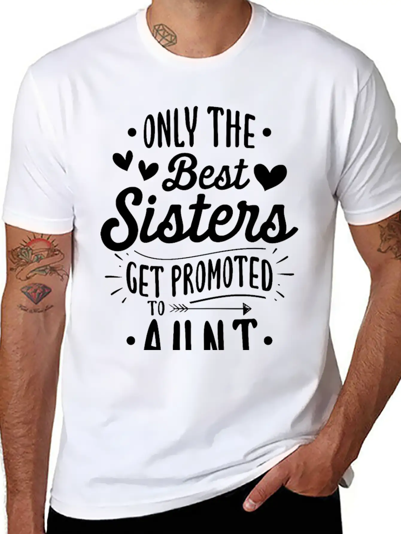 Only The Best Sisters Get Promoted To Aunt Unisex Casual T-Shirt – Clean Design For Daily Comfort