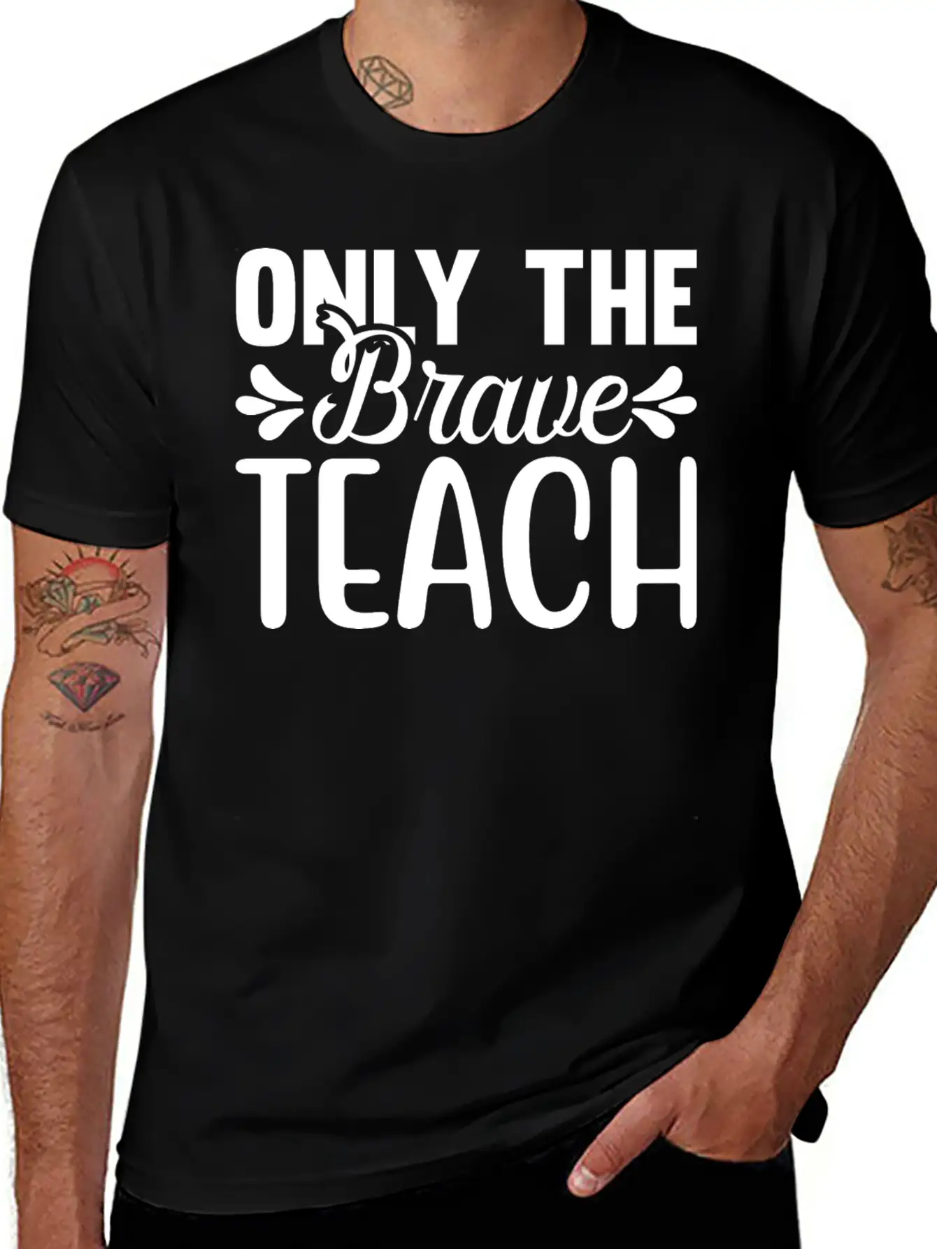 Only The Brave Teach Breathable Soft Cotton T-Shirt – Timeless Casual Look