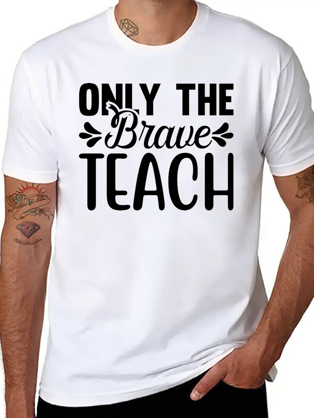 Only The Brave Teach Breathable Soft Cotton T-Shirt – Timeless Casual Look