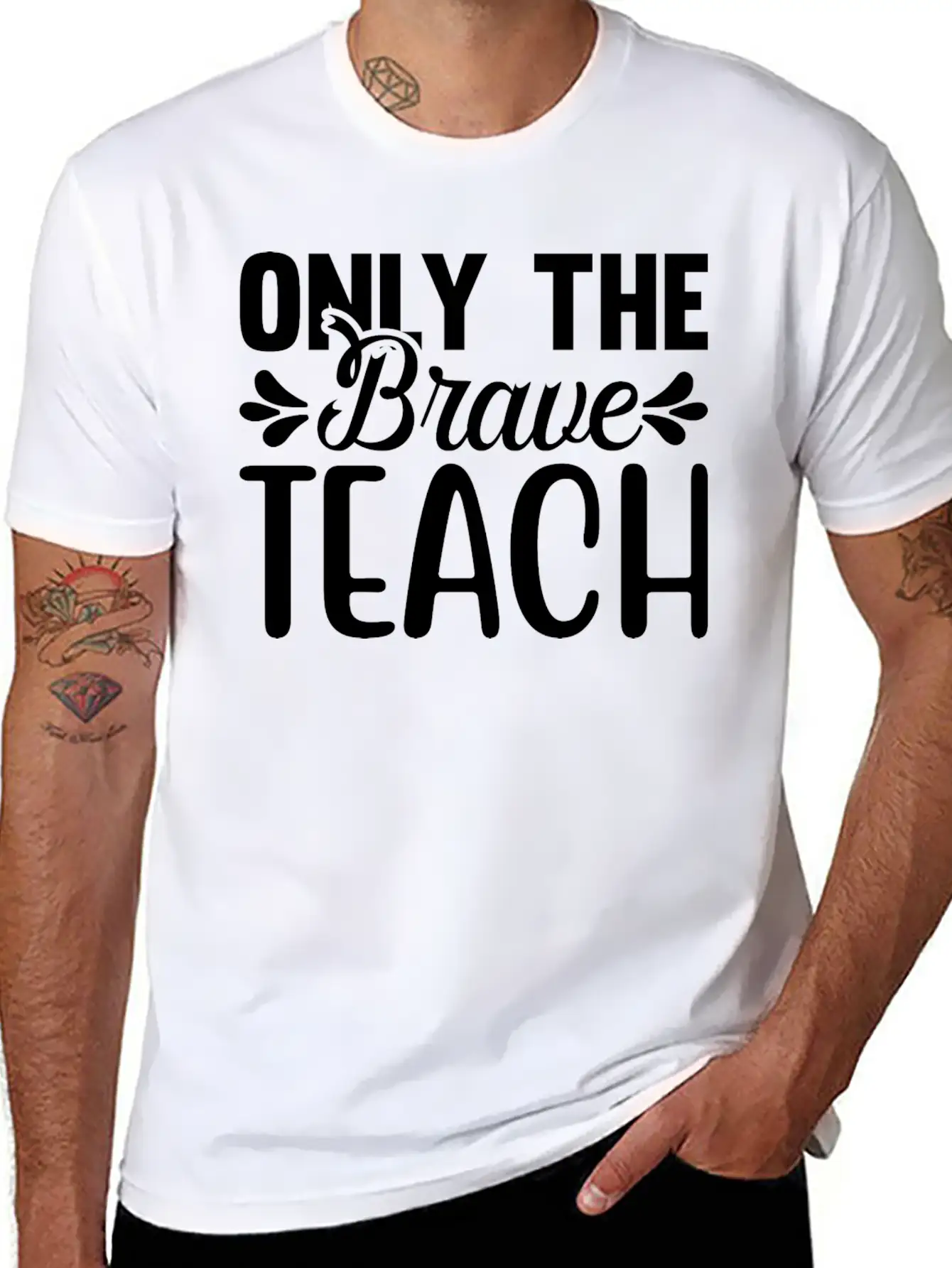 Only The Brave Teach Breathable Soft Cotton T-Shirt – Timeless Casual Look