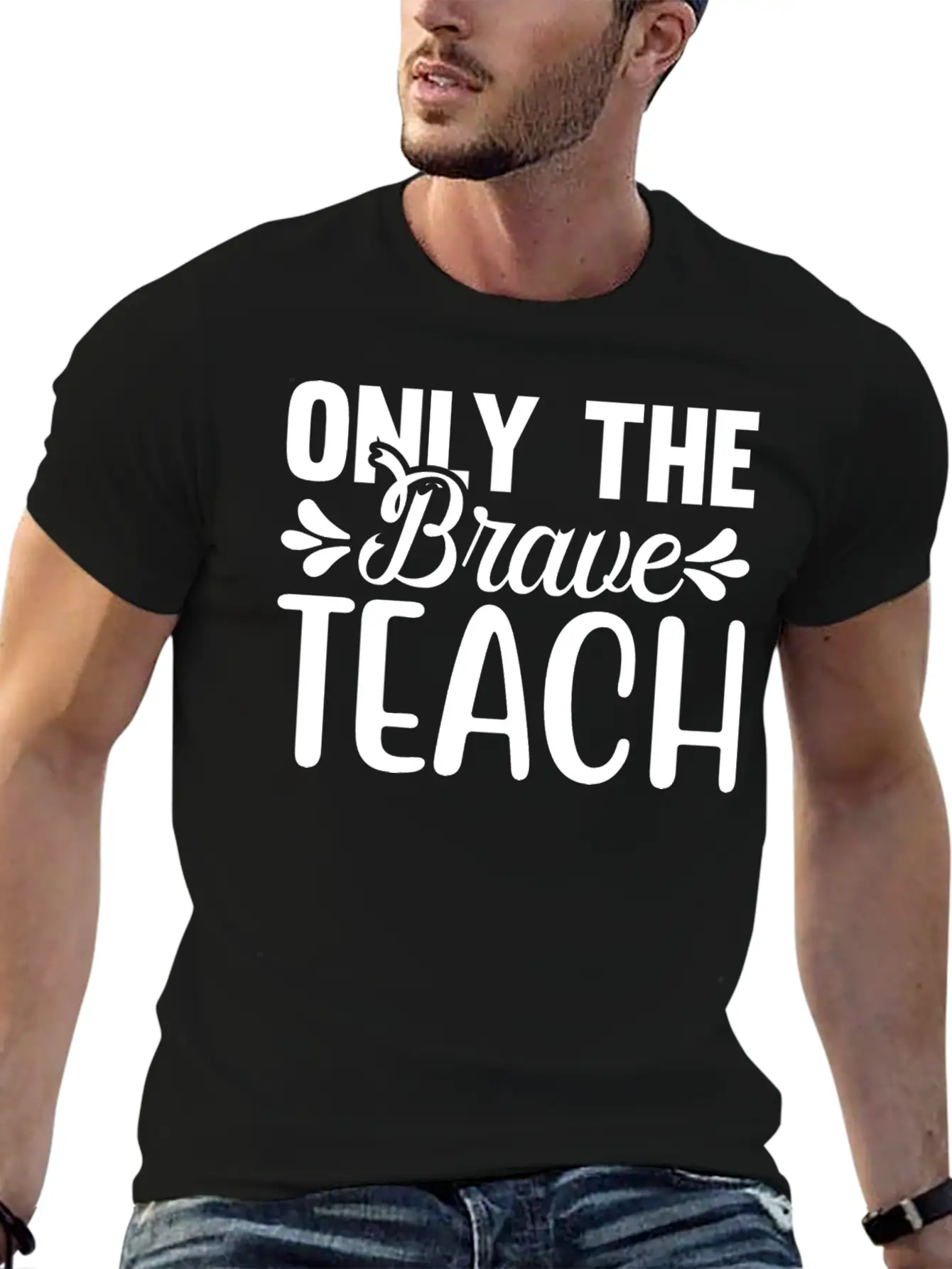 Only The Brave Teach Breathable Soft Cotton T-Shirt – Timeless Casual Look