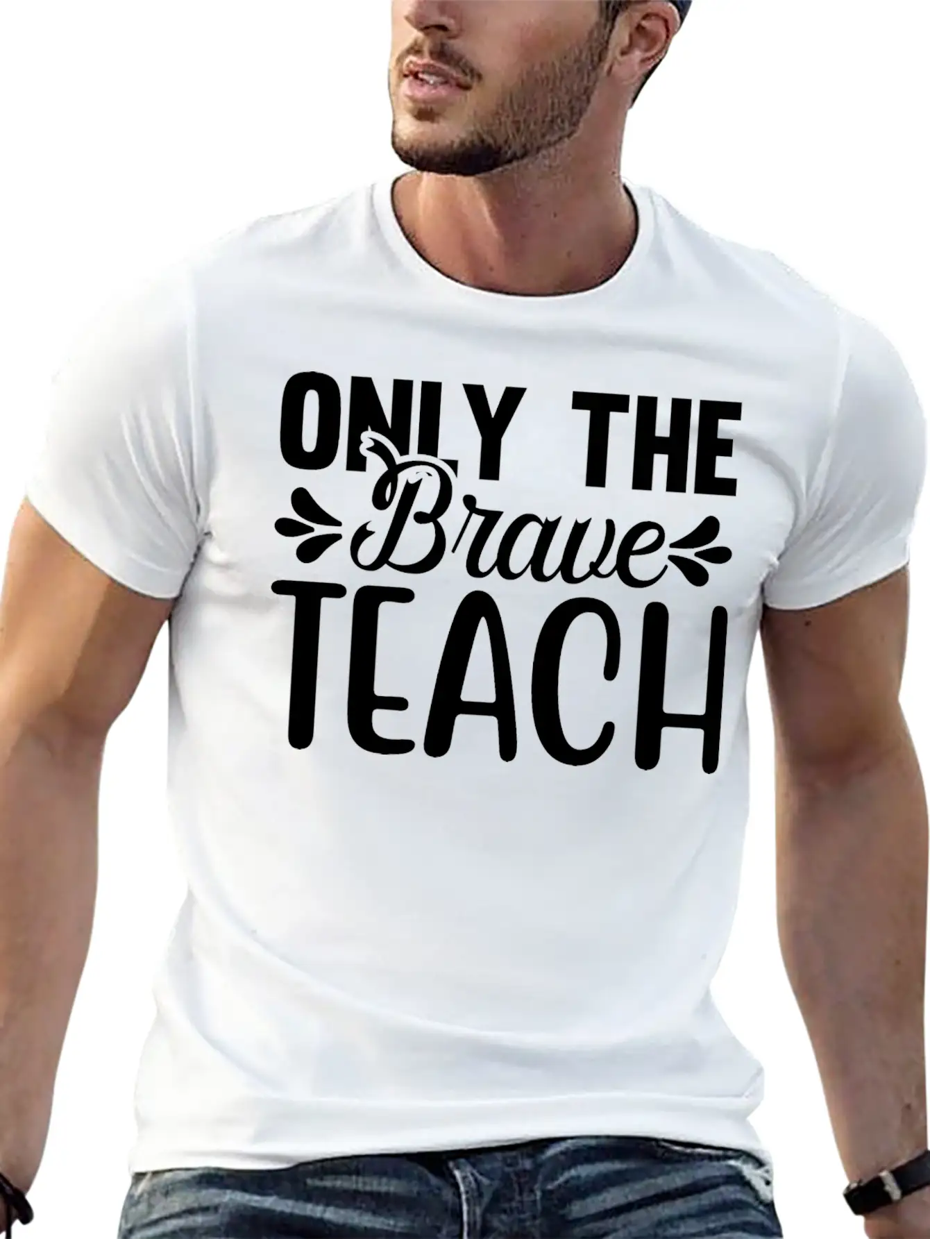 Only The Brave Teach Breathable Soft Cotton T-Shirt – Timeless Casual Look
