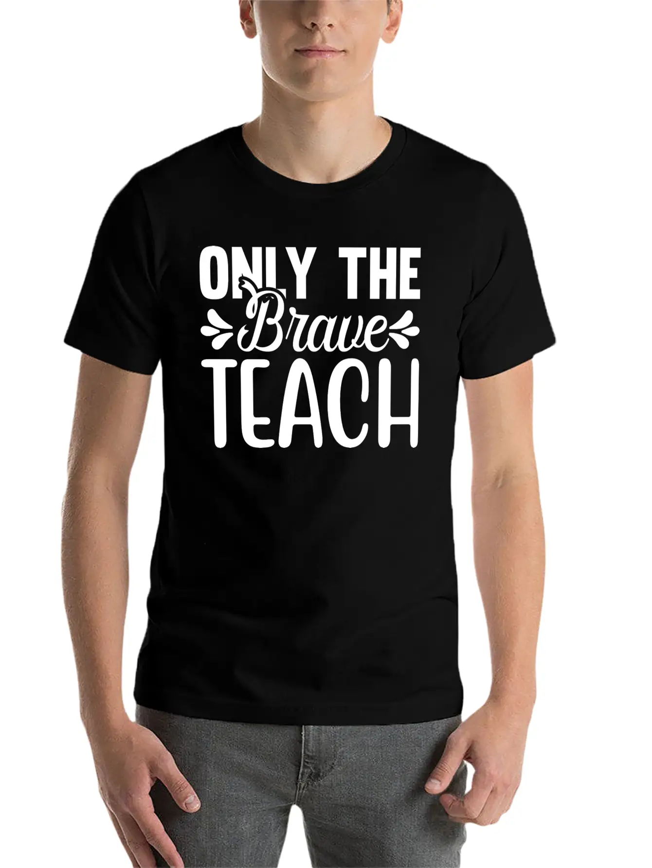 Only The Brave Teach Breathable Soft Cotton T-Shirt – Timeless Casual Look