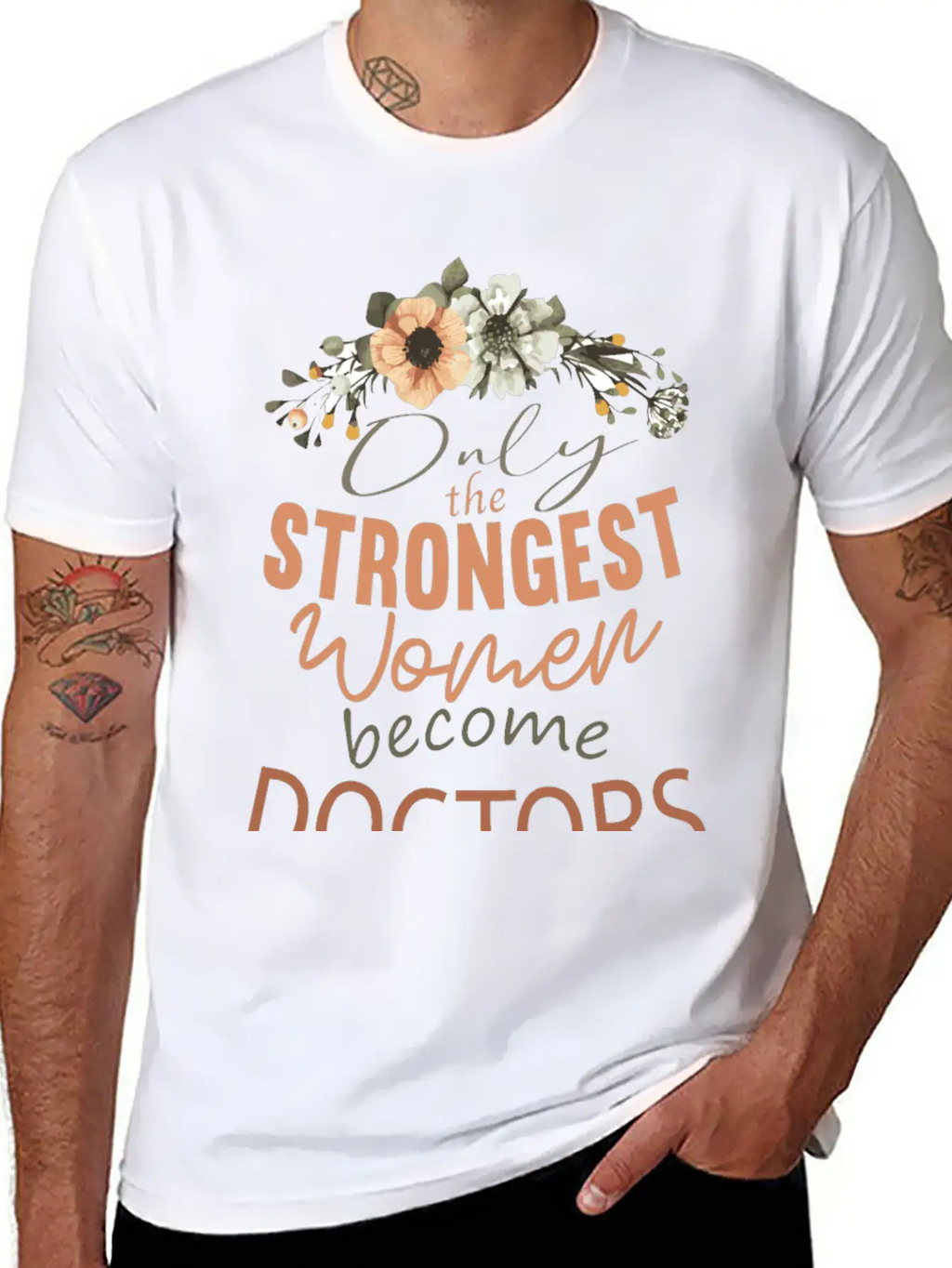 Only The Strongest Women Become Doctors Breathable Soft Cotton T-Shirt – Timeless Casual Look