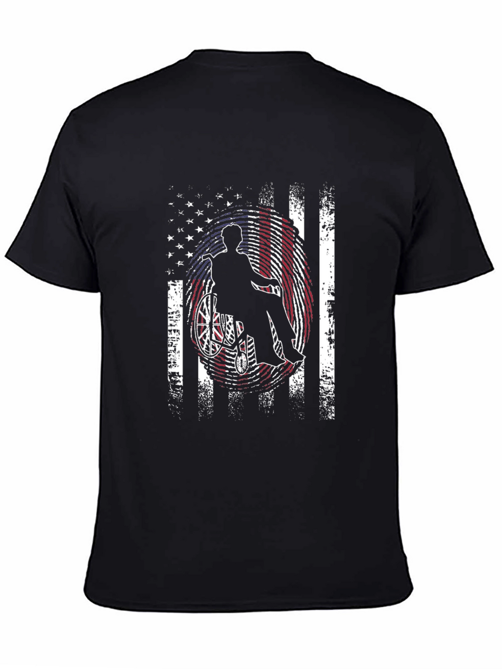 Patriotic Wheelchair American Flag T-Shirt