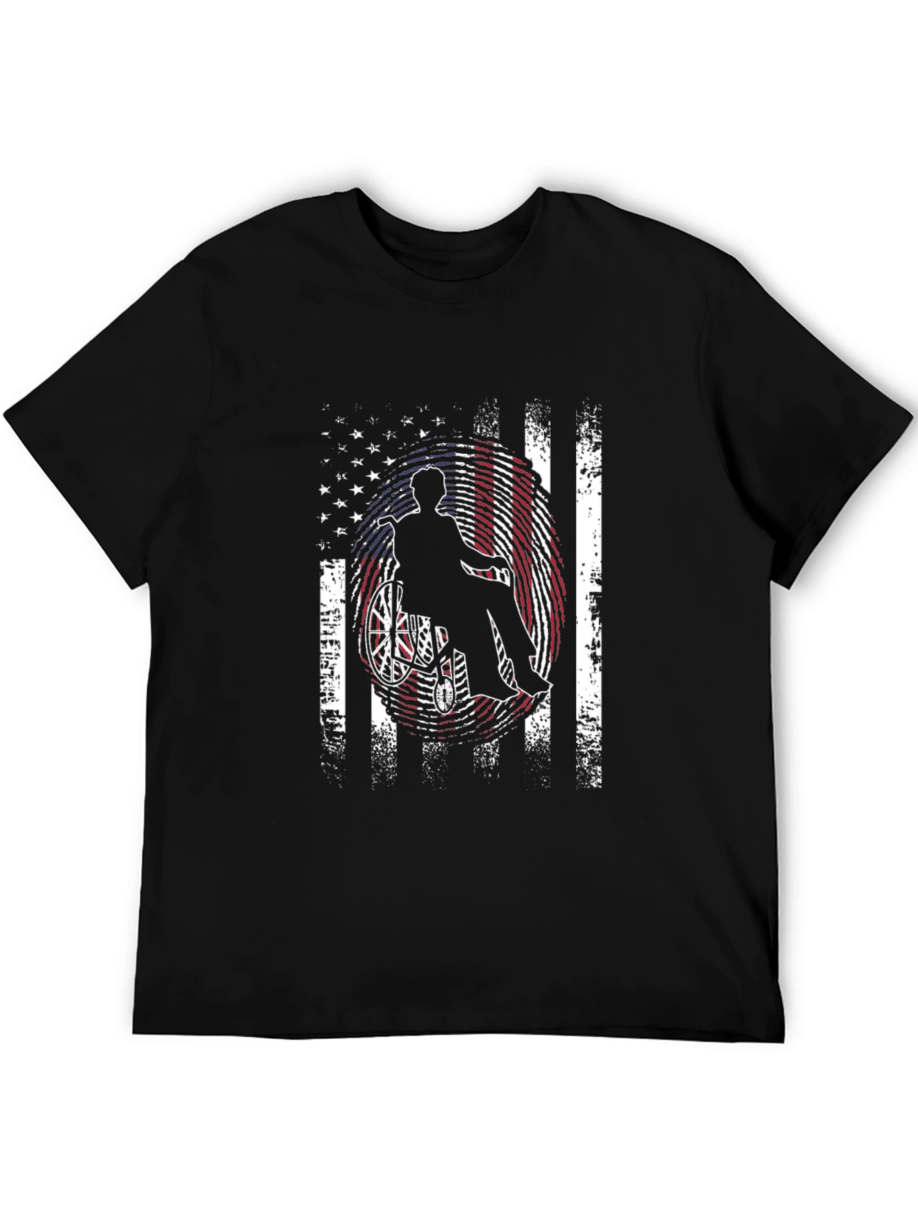Patriotic Wheelchair American Flag T-Shirt