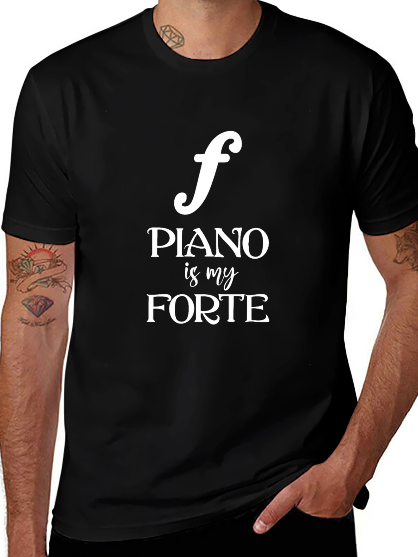 Piano is My Forte Graphic Tee - Musician Gift