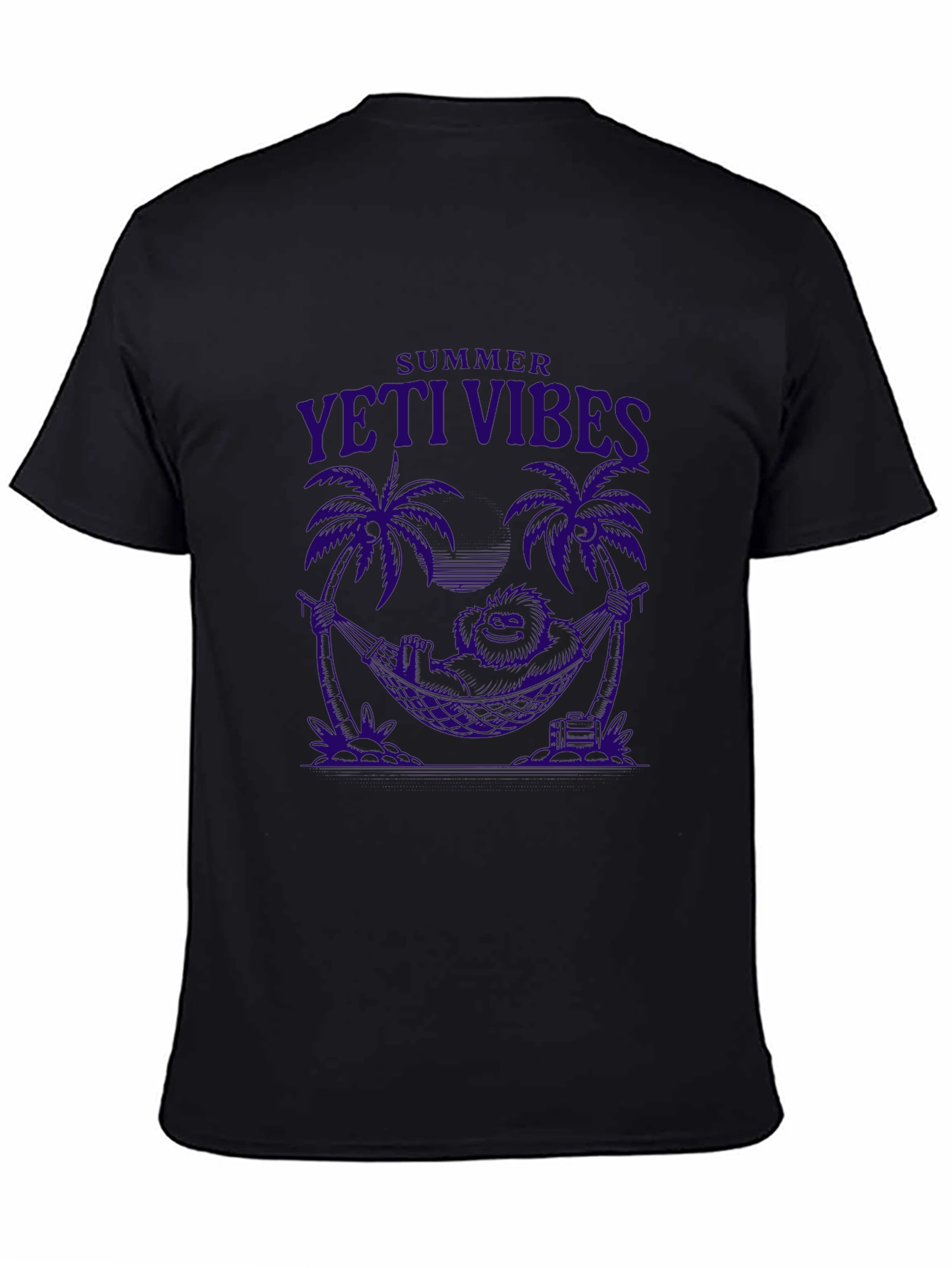 Summer Yeti Vibes Graphic Tee - Black