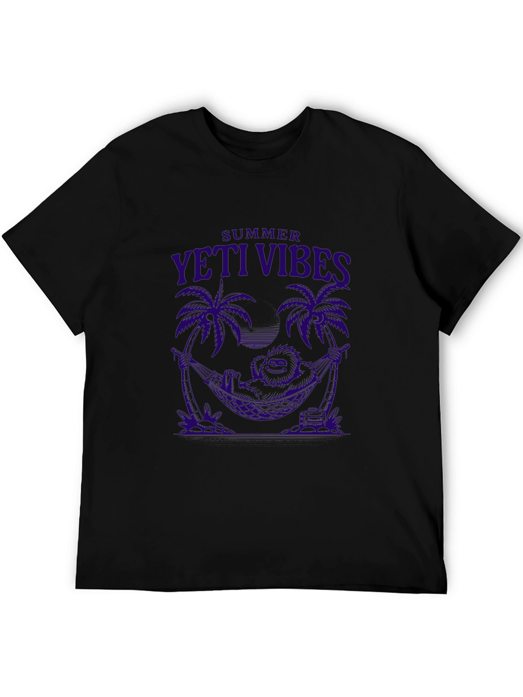 Summer Yeti Vibes Graphic Tee - Black