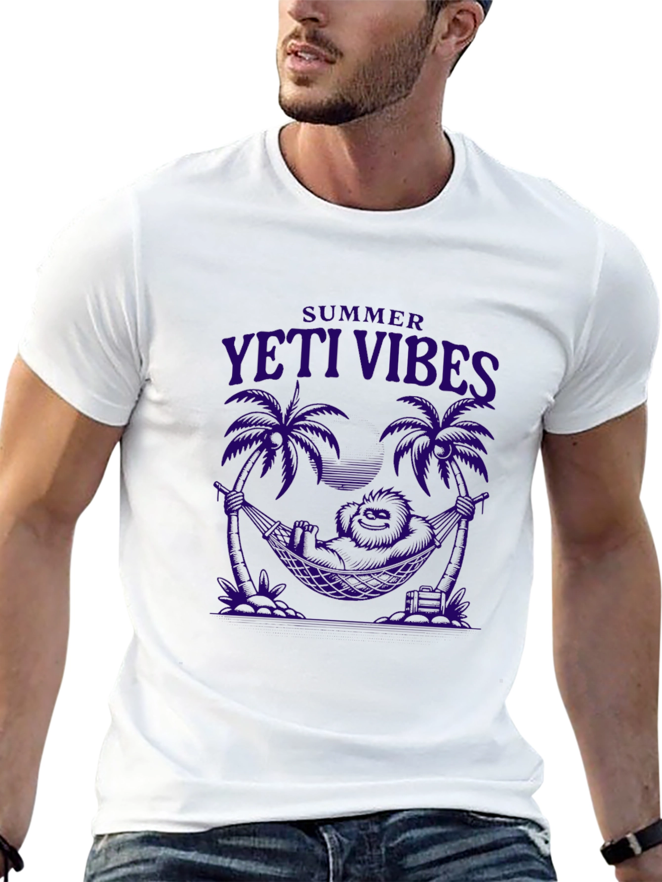 Summer Yeti Vibes Graphic Tee - Black