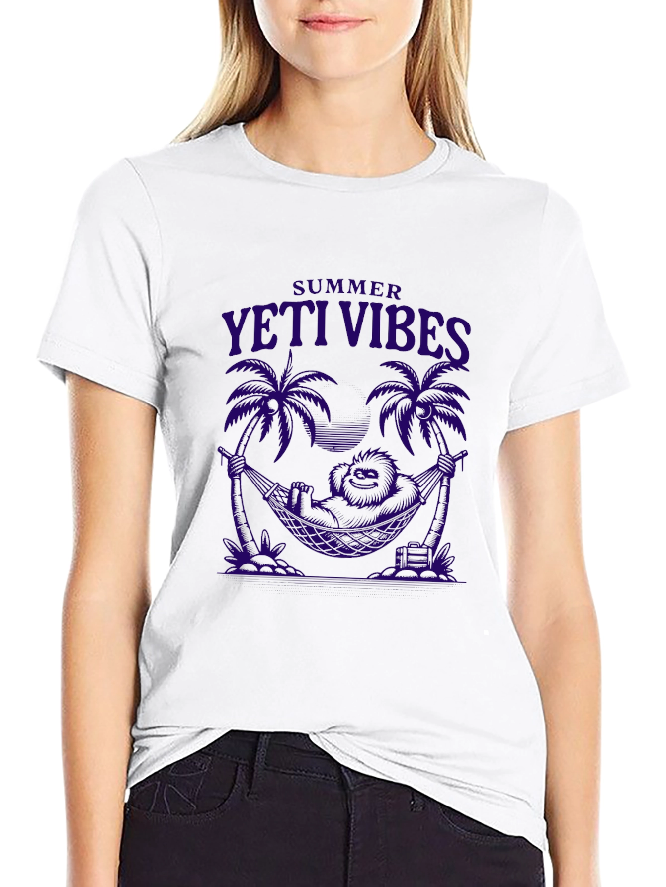 Summer Yeti Vibes Graphic Tee - Black