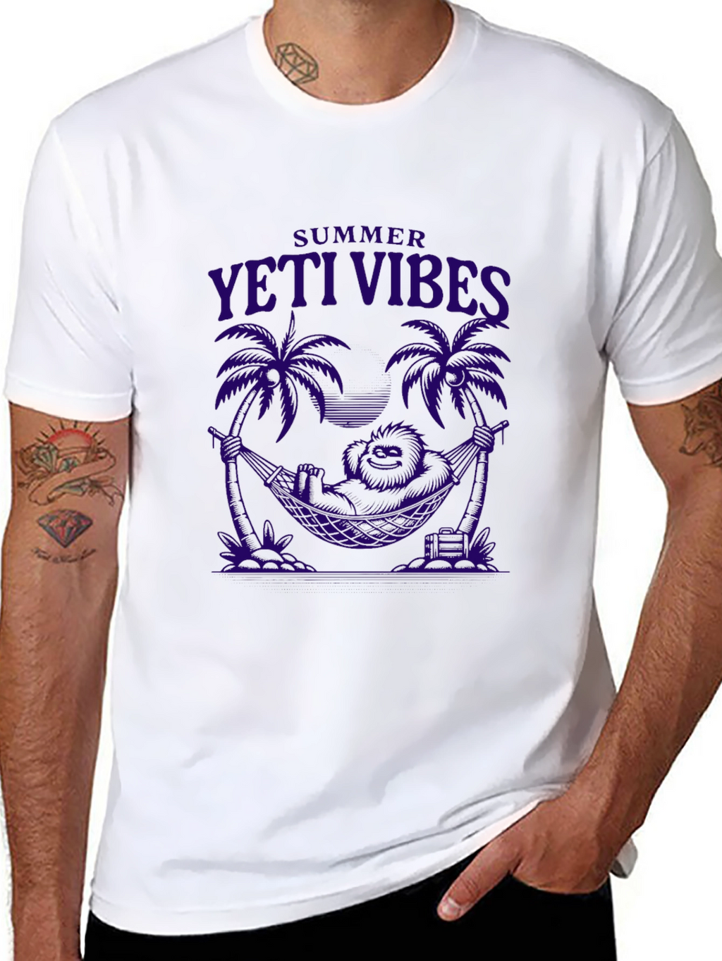 Summer Yeti Vibes Graphic Tee - Black