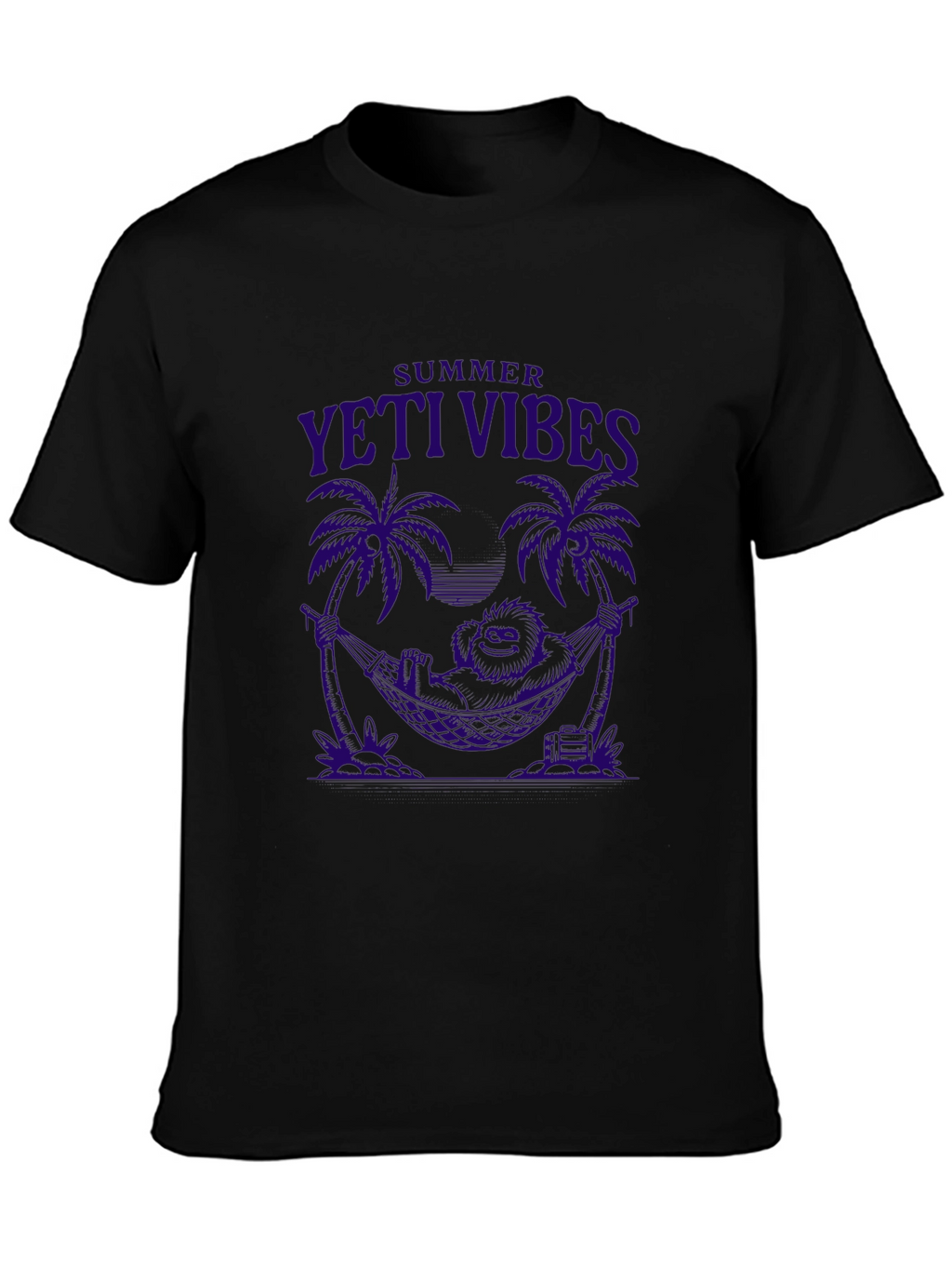 Summer Yeti Vibes Graphic Tee - Black