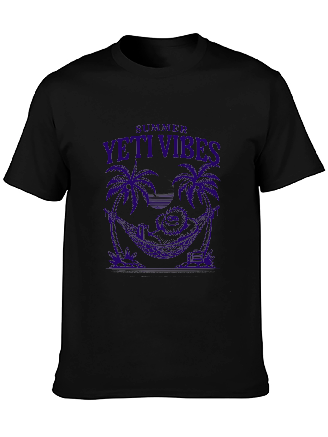 Summer Yeti Vibes Graphic Tee - Black