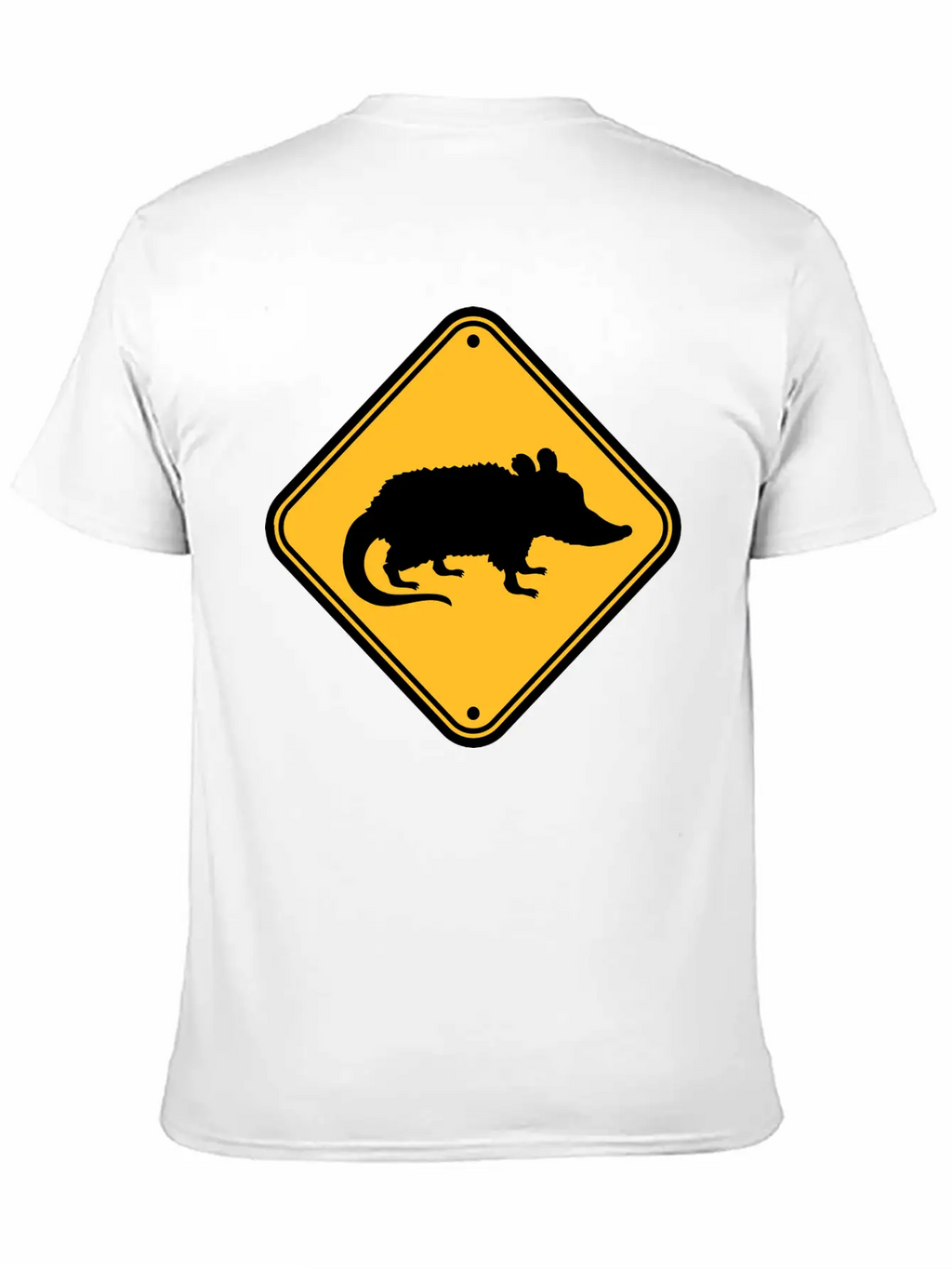 Opossum Danger Sign Unisex Casual T-Shirt – Clean Design For Daily Comfort