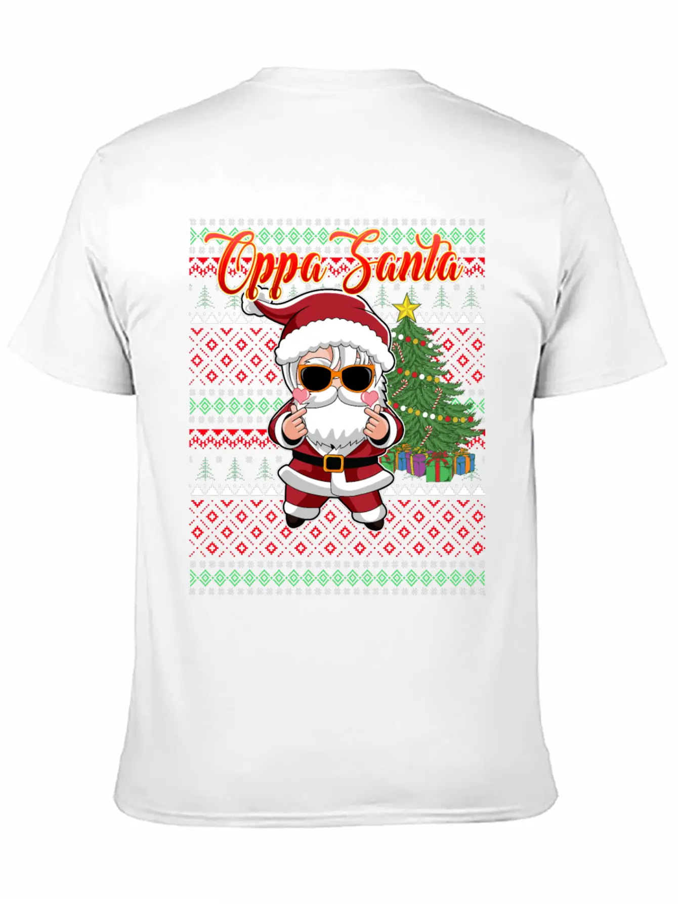 Oppa Santa Claus Korean Pop Christmas Unisex Casual T-Shirt – Clean Design For Daily Comfort