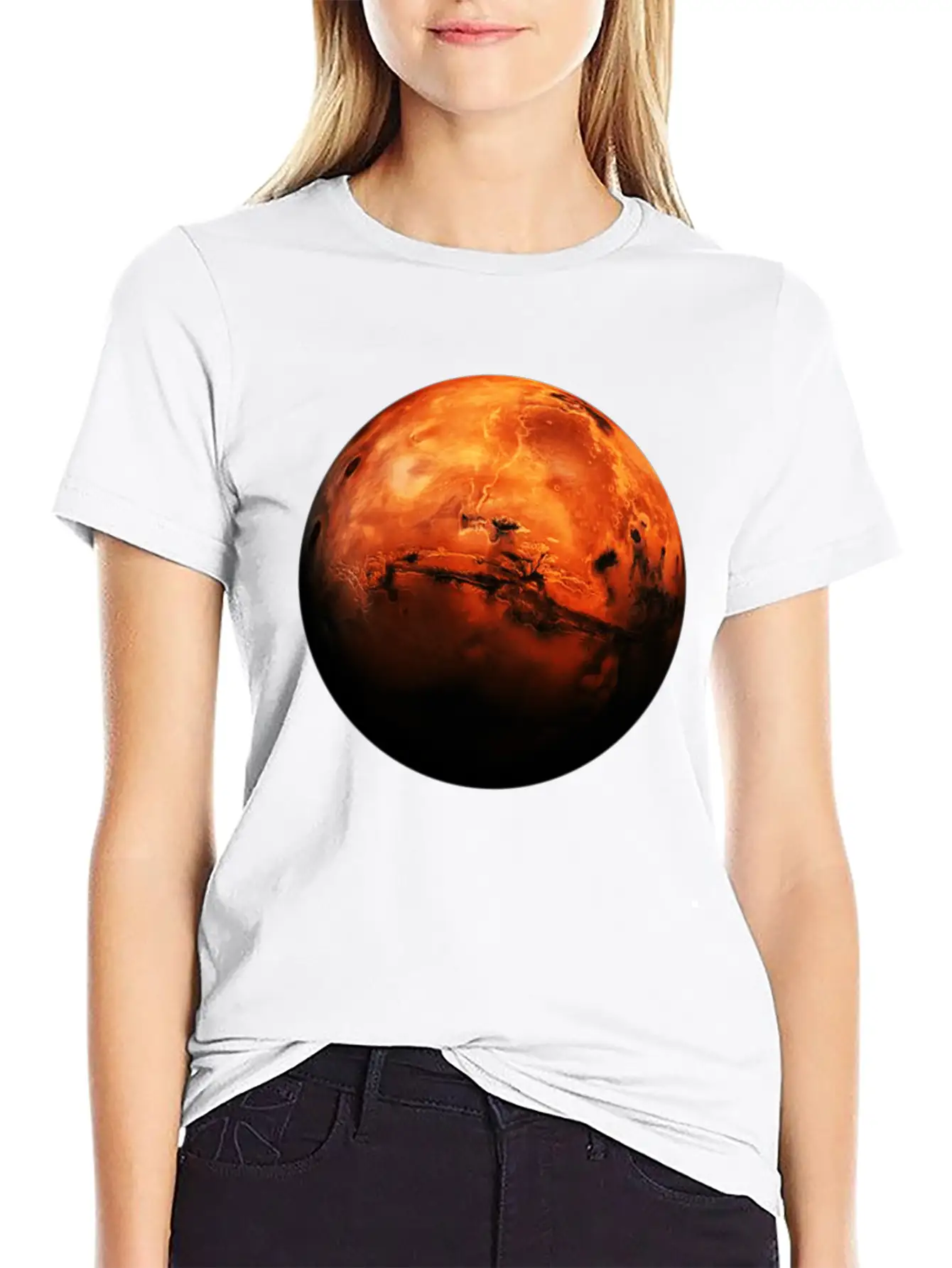 Opportunity Rover The Red Planet Unisex Short Sleeve Soft Cotton T-Shirt – Casual Everyday Wear