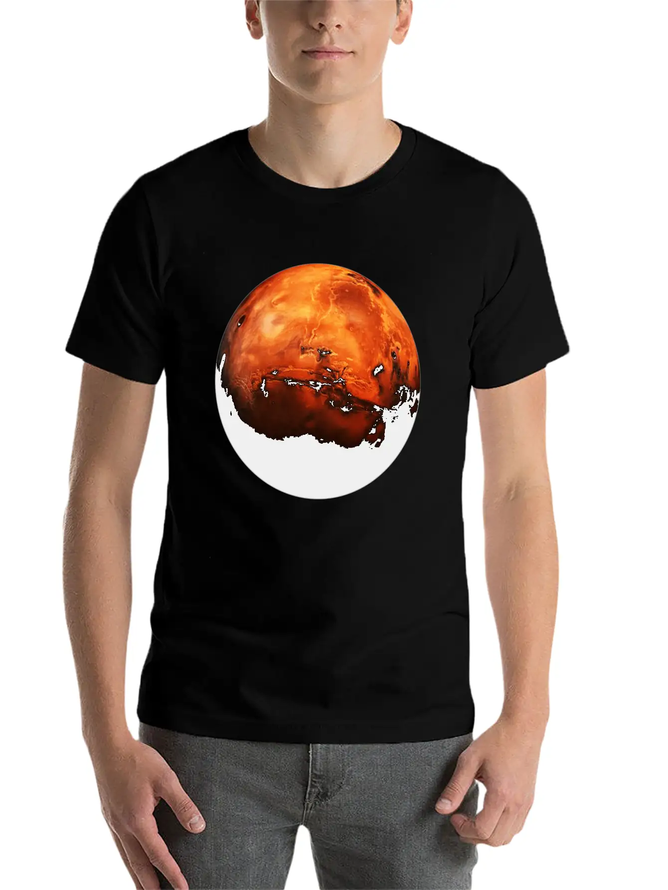 Opportunity Rover The Red Planet Unisex Short Sleeve Soft Cotton T-Shirt – Casual Everyday Wear