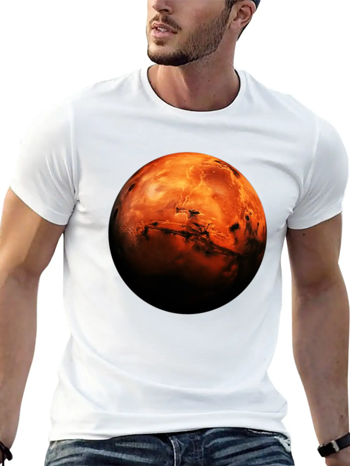 Opportunity Rover The Red Planet Unisex Short Sleeve Soft Cotton T-Shirt – Casual Everyday Wear
