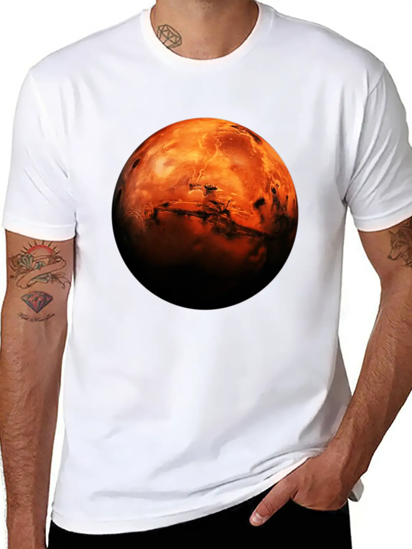 Opportunity Rover The Red Planet Unisex Short Sleeve Soft Cotton T-Shirt – Casual Everyday Wear
