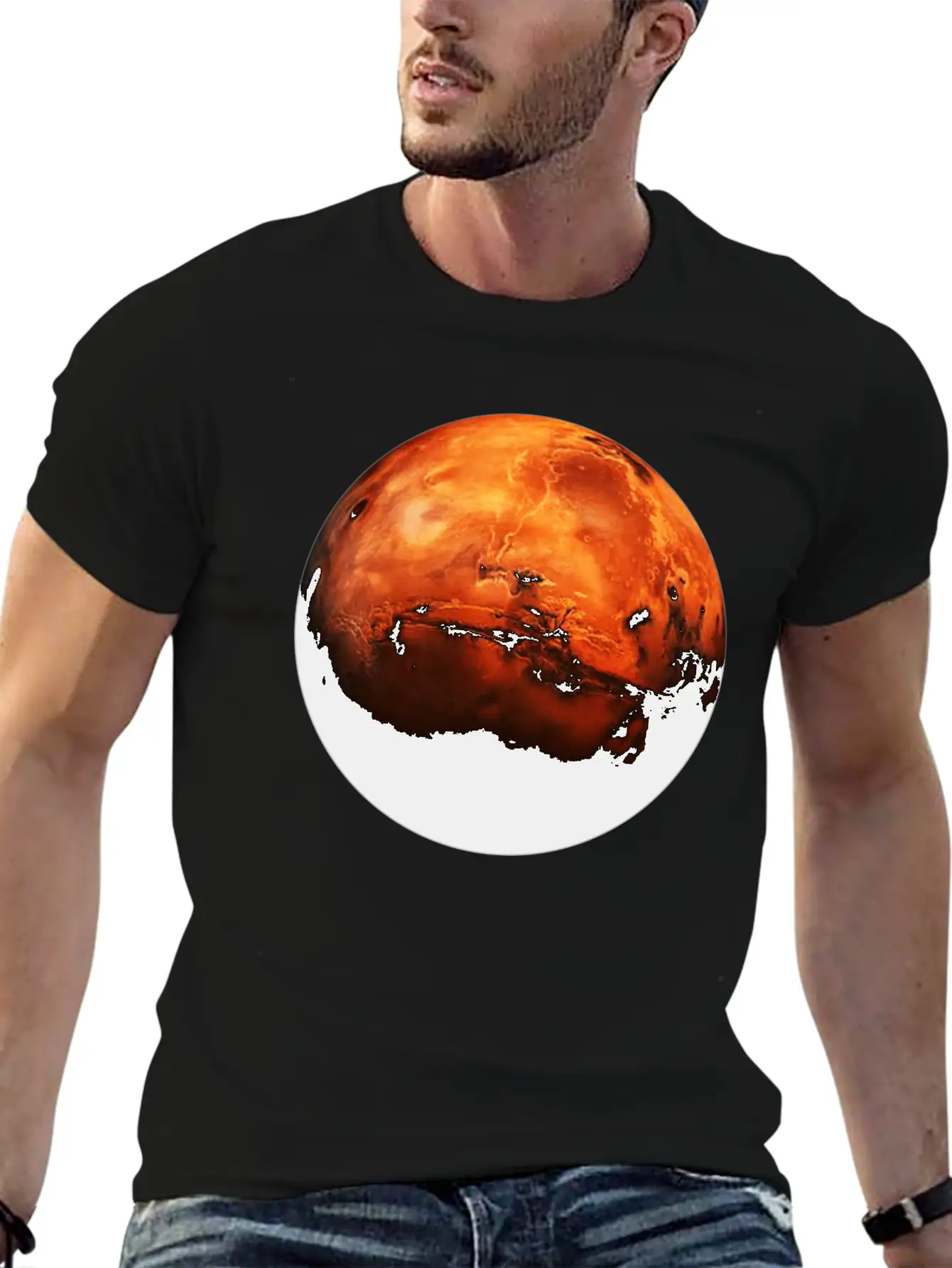 Opportunity Rover The Red Planet Unisex Short Sleeve Soft Cotton T-Shirt – Casual Everyday Wear