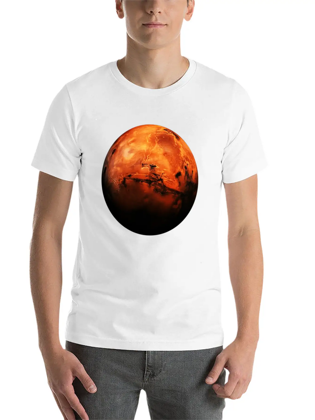 Opportunity Rover The Red Planet Unisex Short Sleeve Soft Cotton T-Shirt – Casual Everyday Wear