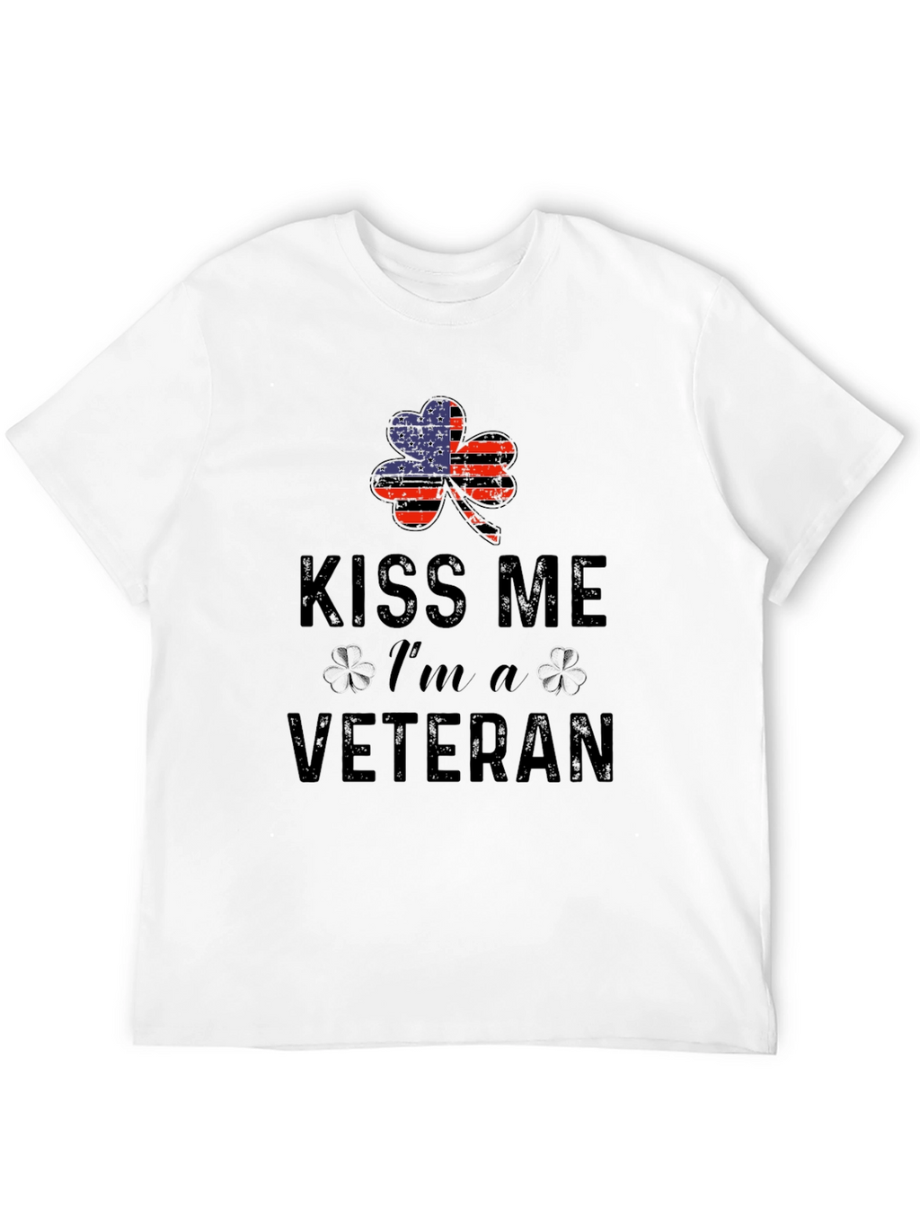 Kiss Me Im A Veteran Shamrock T-Shirt
