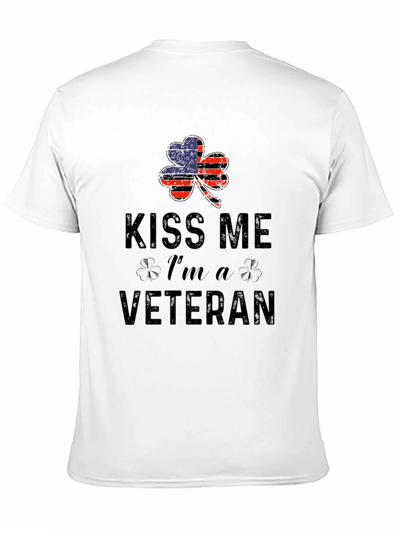 Kiss Me Im A Veteran Shamrock T-Shirt