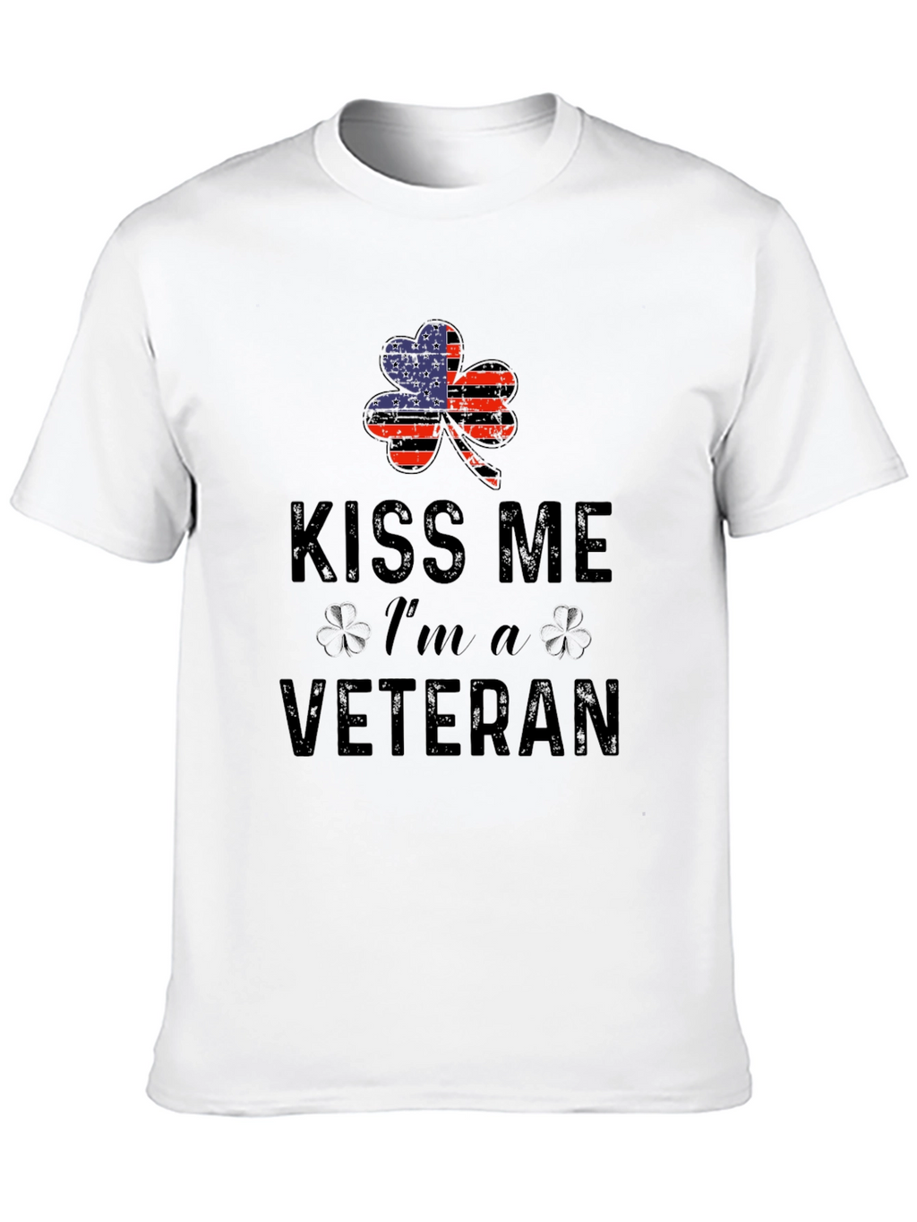 Kiss Me Im A Veteran Shamrock T-Shirt