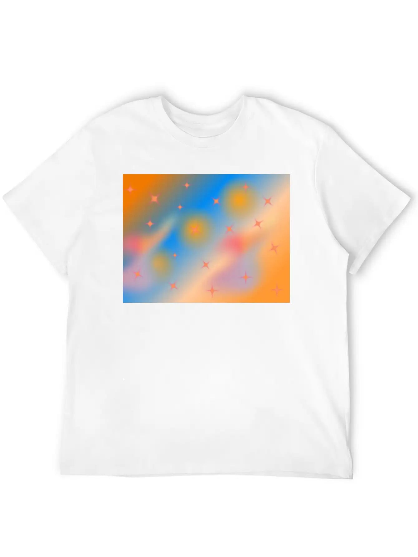 Orange Background With Gradient Unisex Casual T-Shirt – Clean Design For Daily Comfort