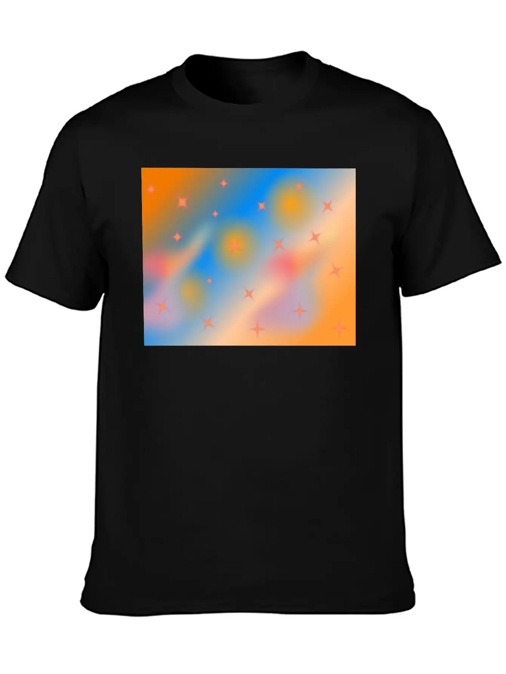 Orange Background With Gradient Unisex Casual T-Shirt – Clean Design For Daily Comfort