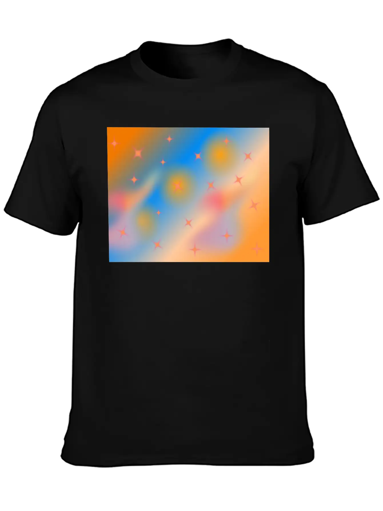 Orange Background With Gradient Unisex Casual T-Shirt – Clean Design For Daily Comfort