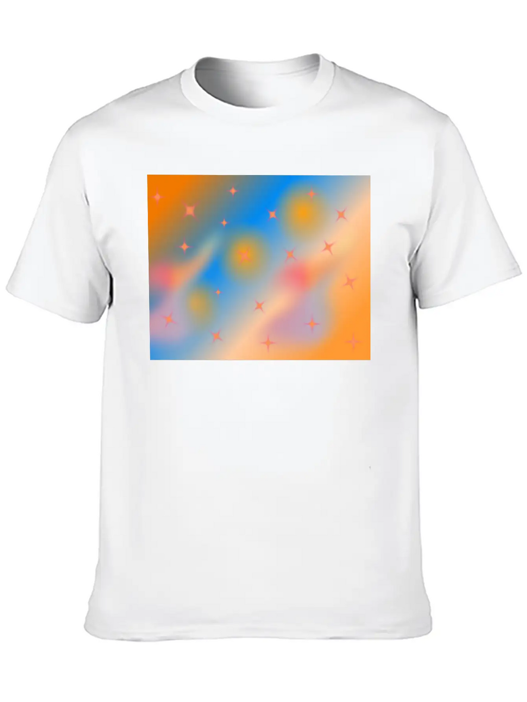 Orange Background With Gradient Unisex Casual T-Shirt – Clean Design For Daily Comfort