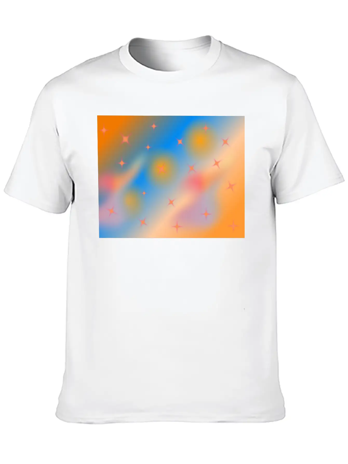 Orange Background With Gradient Unisex Casual T-Shirt – Clean Design For Daily Comfort
