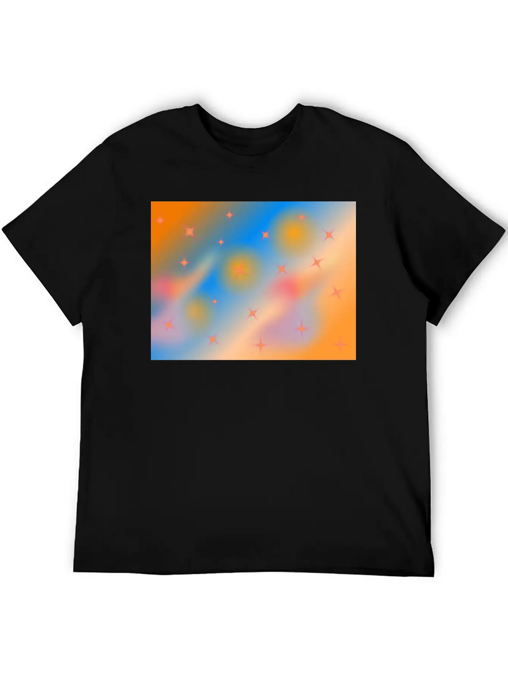 Orange Background With Gradient Unisex Casual T-Shirt – Clean Design For Daily Comfort