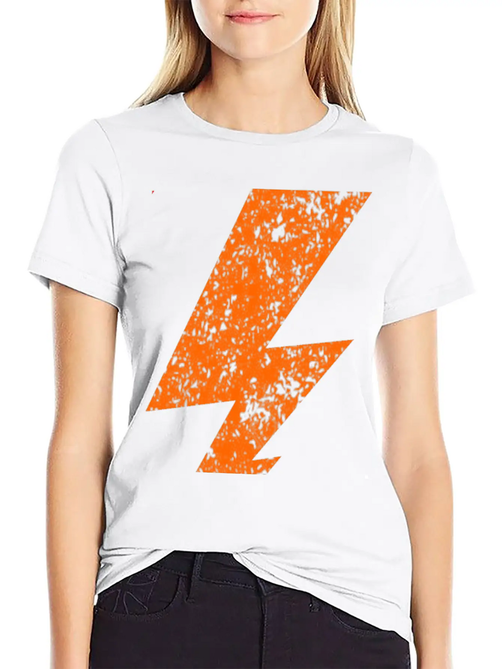 Orange Bolt Lightning | Bolt Graphic T-Shirt Stylish Everyday T-Shirt – Unisex Basic Cotton Tee