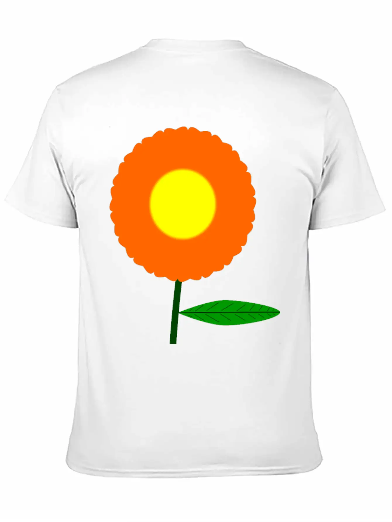 Orange Flower Breathable Soft Cotton T-Shirt – Timeless Casual Look