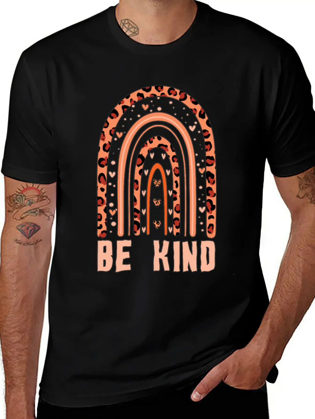 Orange Rainbow Kindness Awareness Unity Day Unisex Short Sleeve Soft Cotton T-Shirt – Casual Everyday Wear