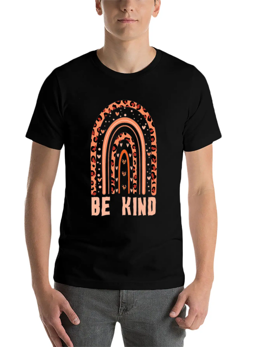 Orange Rainbow Kindness Awareness Unity Day Unisex Short Sleeve Soft Cotton T-Shirt – Casual Everyday Wear