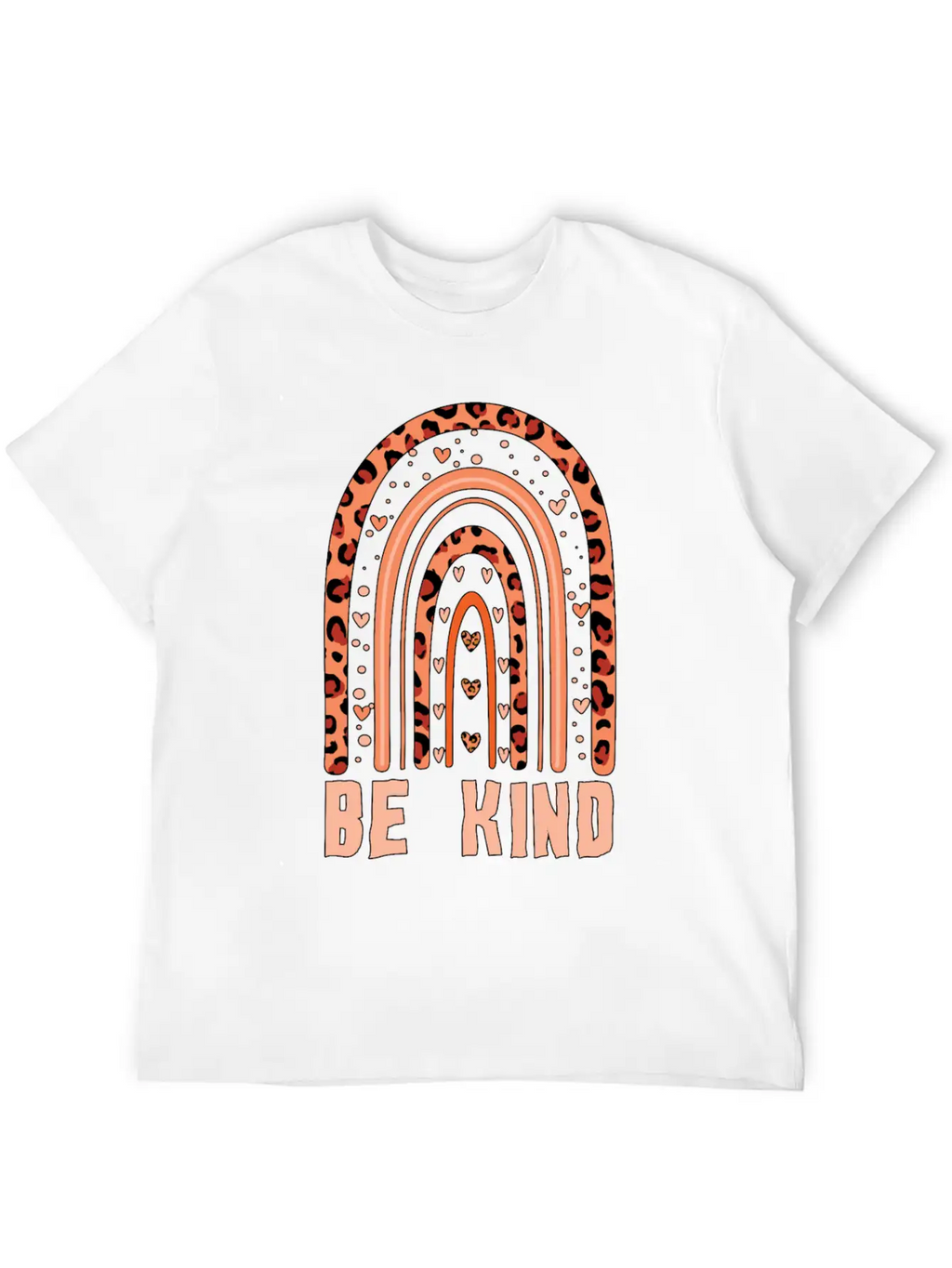 Orange Rainbow Kindness Awareness Unity Day Unisex Short Sleeve Soft Cotton T-Shirt – Casual Everyday Wear