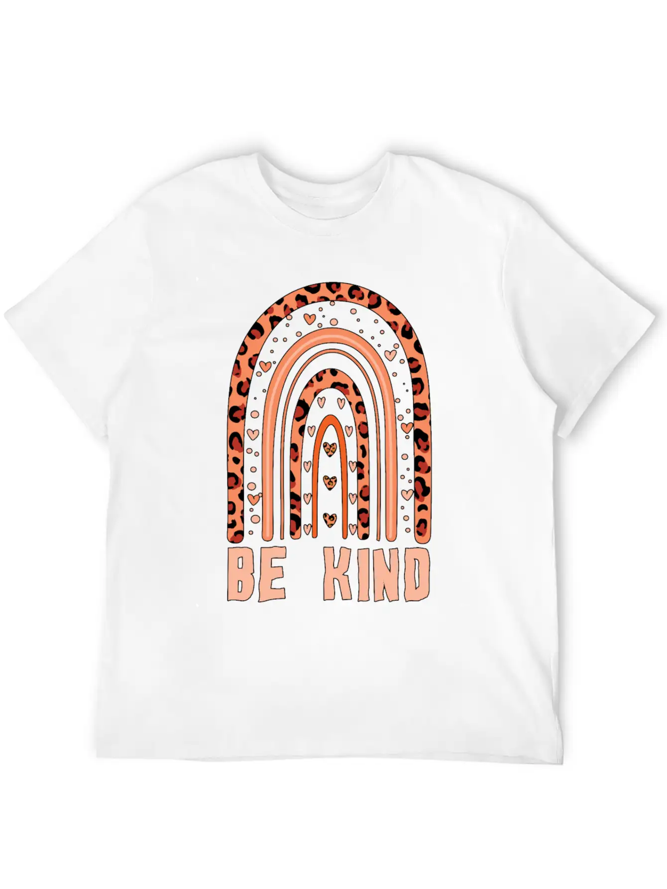 Orange Rainbow Kindness Awareness Unity Day Unisex Short Sleeve Soft Cotton T-Shirt – Casual Everyday Wear