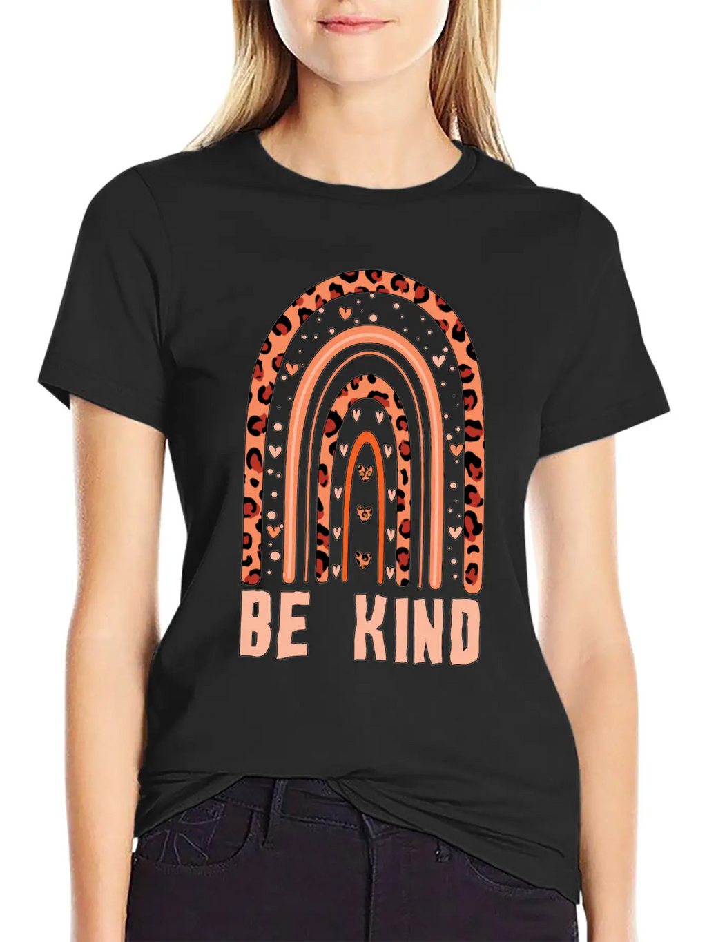 Orange Rainbow Kindness Awareness Unity Day Unisex Short Sleeve Soft Cotton T-Shirt – Casual Everyday Wear