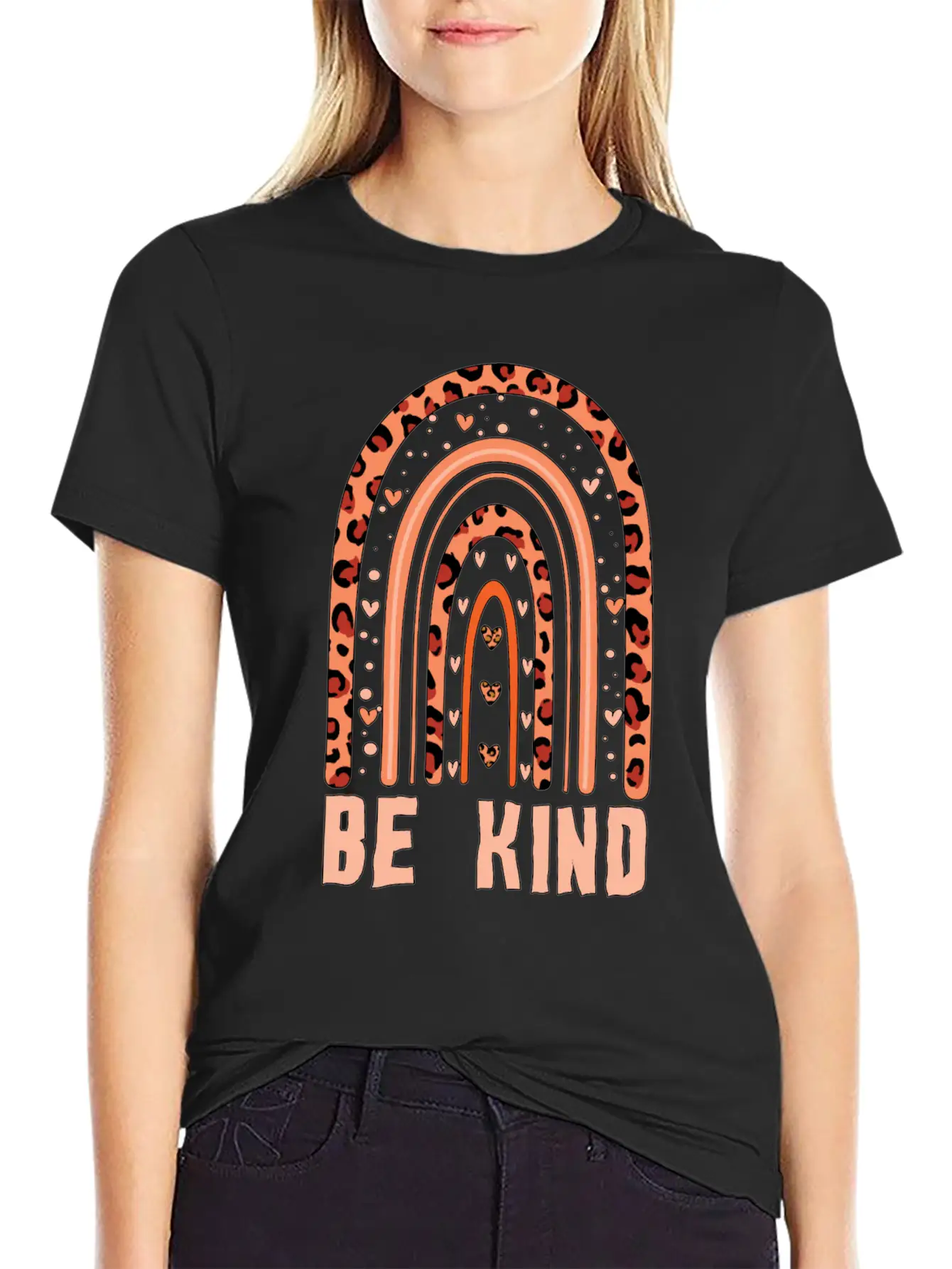 Orange Rainbow Kindness Awareness Unity Day Unisex Short Sleeve Soft Cotton T-Shirt – Casual Everyday Wear