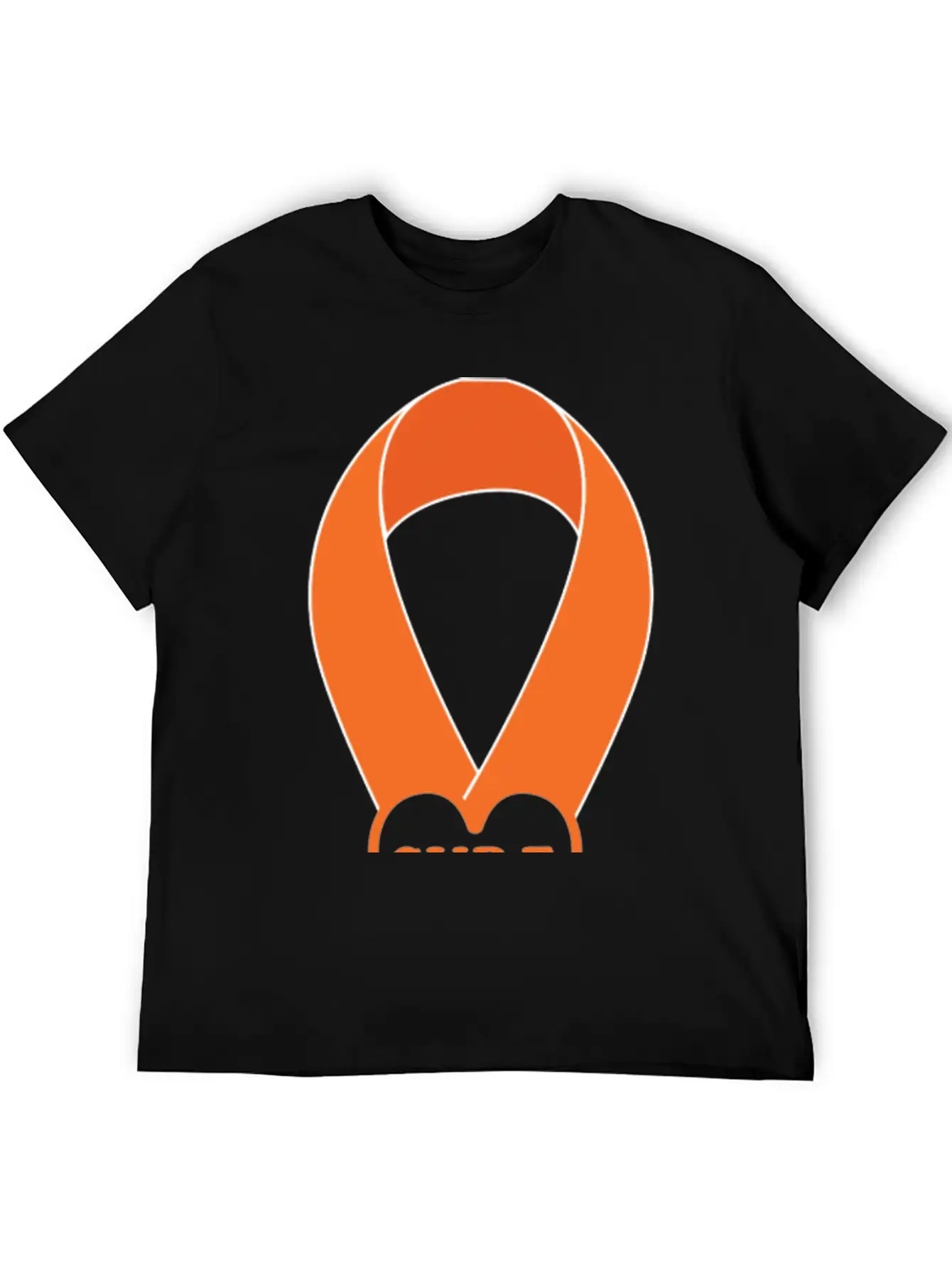 Orange Ribbon Multiple Sclerosis Awareness Unisex Casual T-Shirt – Clean Design For Daily Comfort